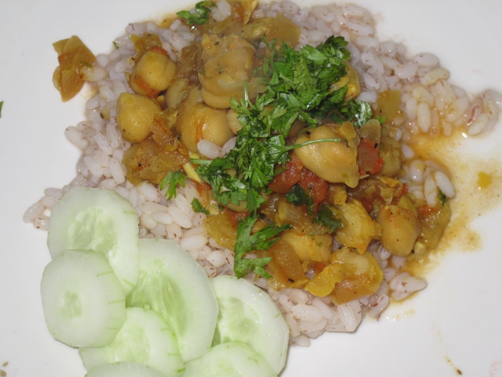 Zero Oil Chana Masala