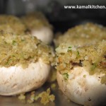 Pan Grilled Stuffed Mushrooms