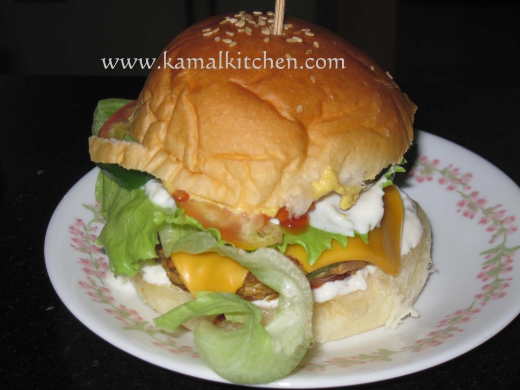 Mushroom Tofu burger