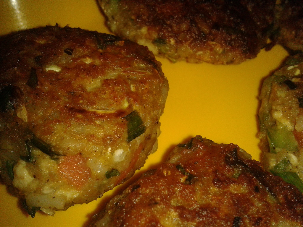 vegetable and rice croquette