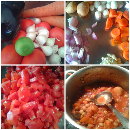 Vegetarian Tagine collage