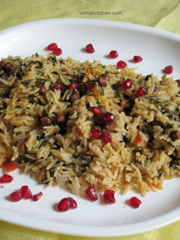 parsley and chana rice recipe