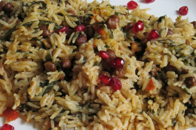 parsley and chana rice recipe