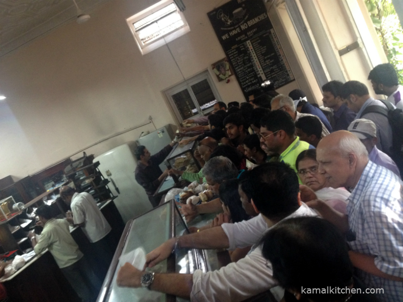 4 PM crowd at kayani Bakery