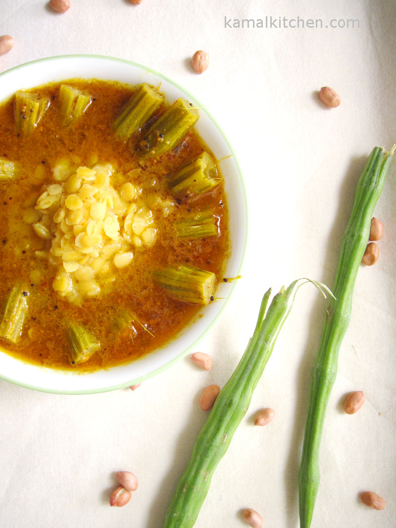 drumsticks daal - shevgyacha kaalvan or shevgyachya shenganchi aamti