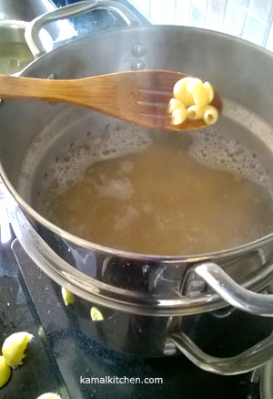 pasta boiling