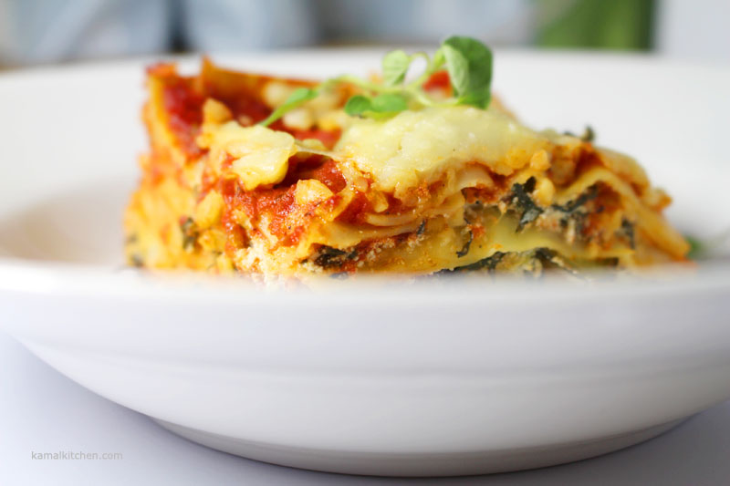 Vegetarian Lasagna - Spinach and Cheese Lasagna Step by Step recipe