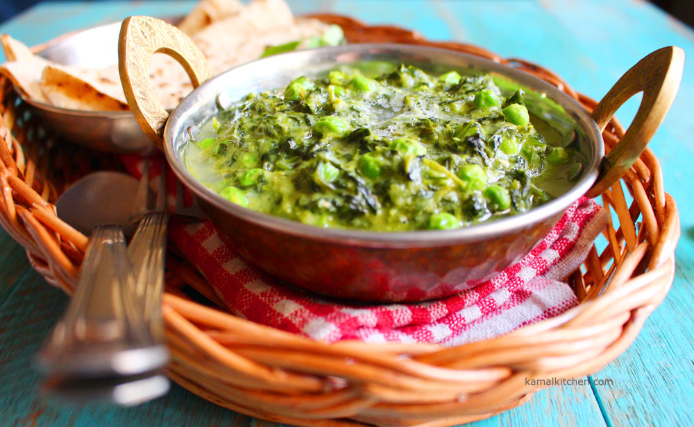Methi Matar Malai – Creamy Fenugreek Greens with Peas Recipe