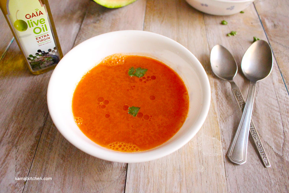 Watermelon Gazpacho recipe with Gaia Extra Virgin Olive Oil