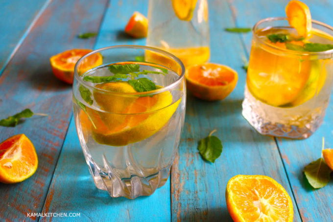 orange fruit water - fruit infused water
