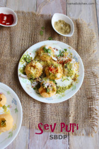 Sev Puri - SBDP - Dahi Sev puri - batata poori