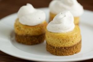 Mini Pumpkin Cheesecakes