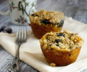 pumpkin blueberry muffin