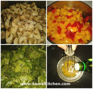 bulgur vegetable summer salad collage