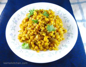 Dry chana daal with onion