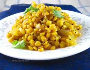 Dry chana daal with onion