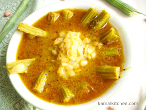 drumsticks daal - shevgyacha kaalvan or shevgyachya shenganchi aamti