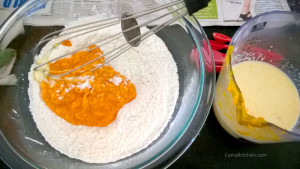 Eggless Mango Cashew Pancake