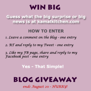 KamalKitchen.com Blog Giveaway