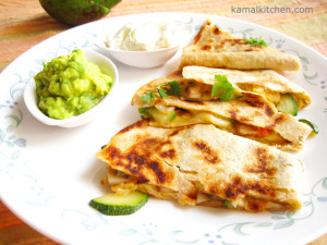 Zucchini and Mushroom Quesadillas