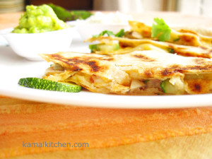 Zucchini and Mushroom Quesadillas