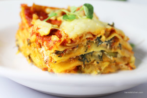 Vegetarian Lasagna - Spinach and Cheese Lasagna Step by Step recipe
