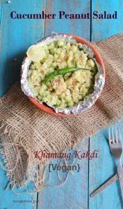 Khamang Kakdi - Cucumber peanut salad - vegan recipe