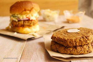 Kidney Bean and Coleslaw Burger