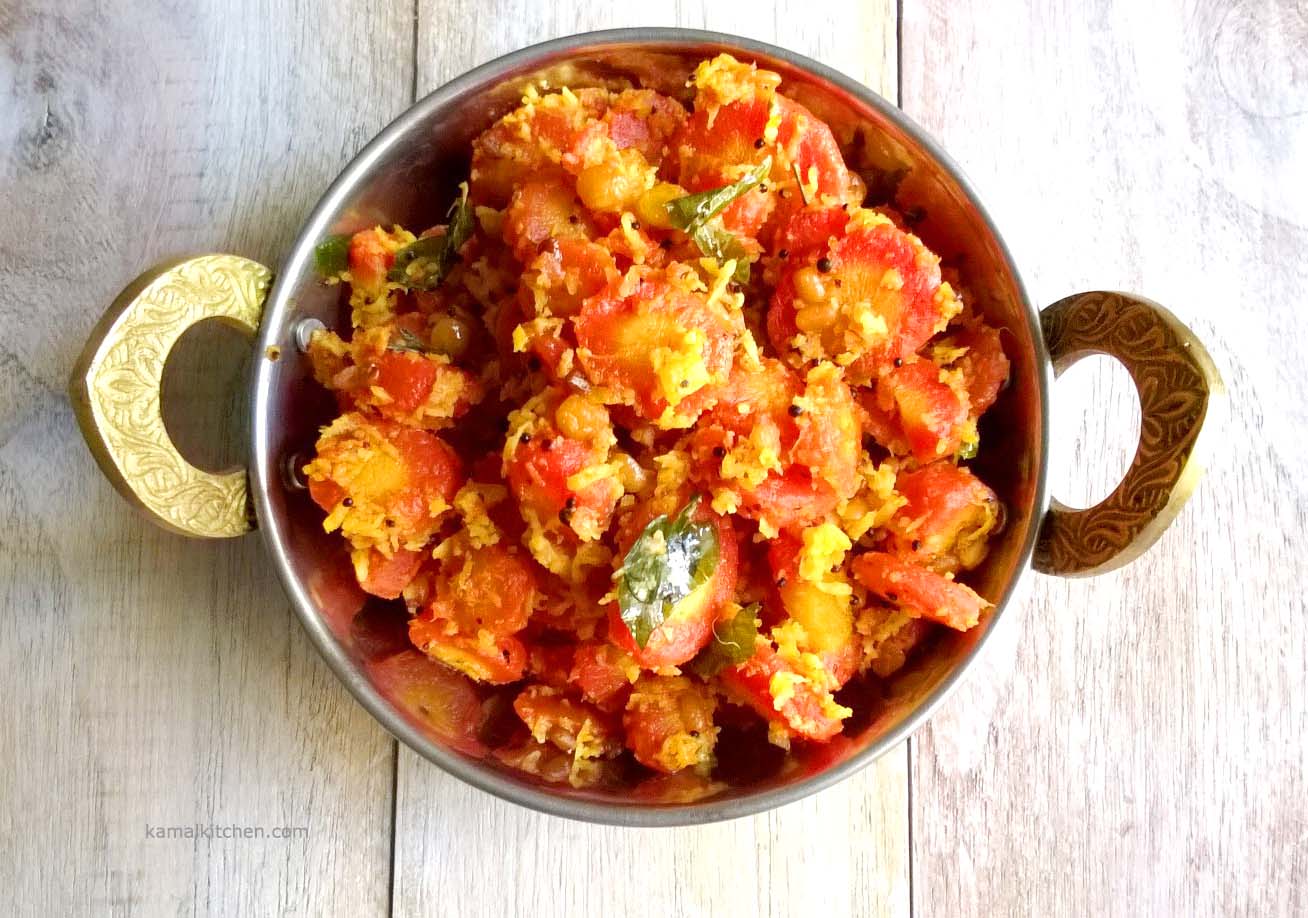 Gajar Ki Subzi – Indian Carrot Coconut Stiry Fry