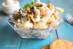 vegetarian waldorf salad eggless recipe