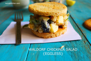 vegetarian waldorf salad eggless recipe