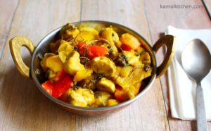 mushroom kadai stir fry curry